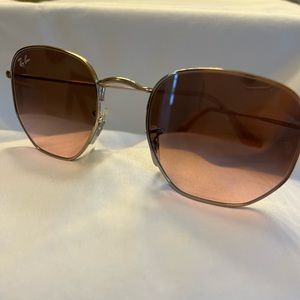 Gorgeous Ray Ban rose gold hexagonal glasses - tight left hinge SIZE 51